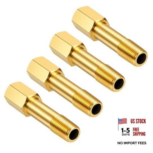 4PCS 1/8" Male to Female NPT Extension Long Nipple Pipe Brass - 1/8 Thread NPT