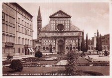 ITALY FLORENCE SQUARE AND CHURCH OF SANTA MARIA NOVELLA