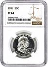 1951 PROOF FRANKLIN HALF DOLLAR NGC PF64