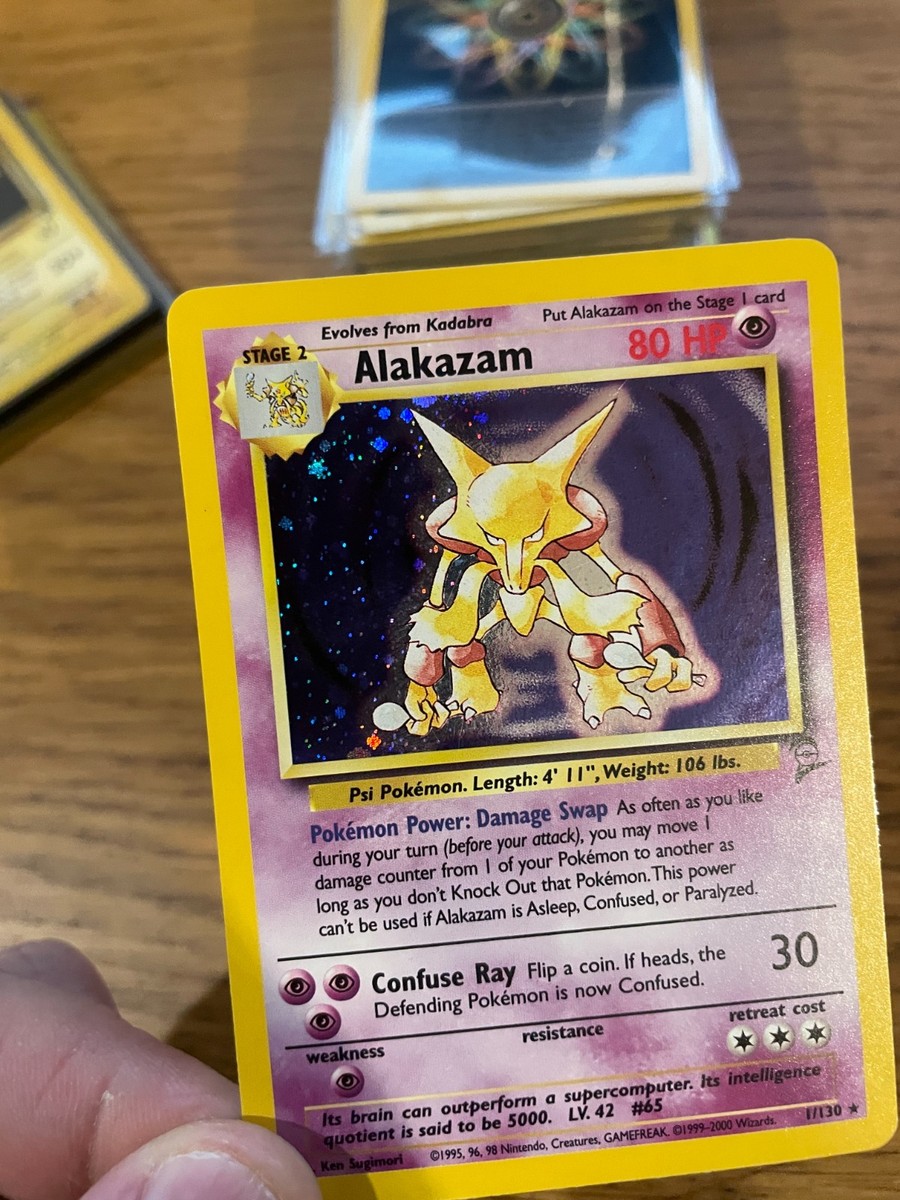 alakazam pokemon card 1 130 Alakazam (1/130) Holo Base Set 2 Pokemon Card! FAST & FREE P&P!