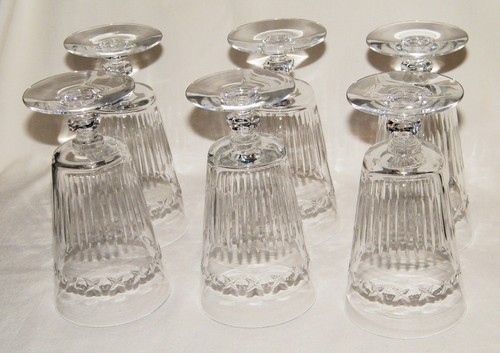 Vintage (6) Tiffin-Franziskaner "ATHLONE" GESCHLIFFENER KRISTALL EISTEE/WASSERKELCHE/GLÄSER - Bild 10 von 12