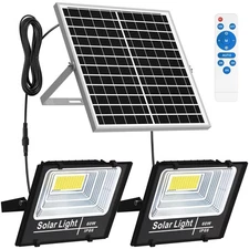 Solar Flood Light Outdoor, 1500LM 6000K Bright Floodlights, IP65 Waterproof S...