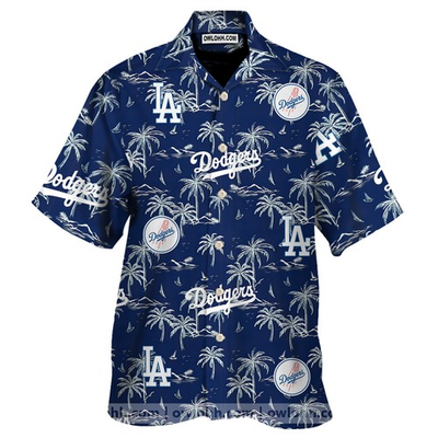 #ad Los Angeles Dodgers Unisex Hawaiian Shirt $15.59