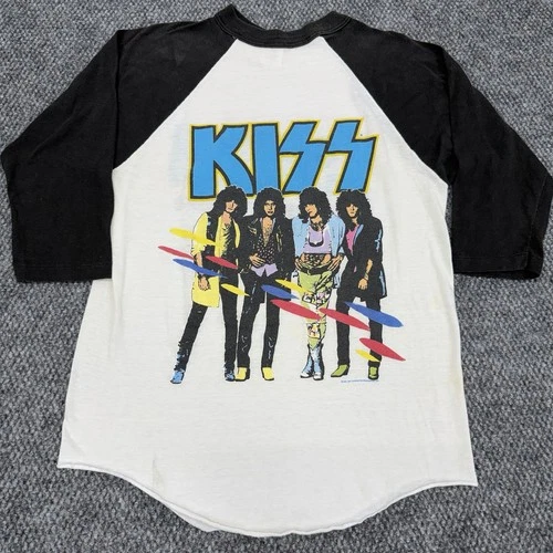 KISS 85/86 Asylum Tour 3/4 Sleeve T-Shirt USA Single Vintage vintage concert t-shirt, vintage, single stitch, B+ condition