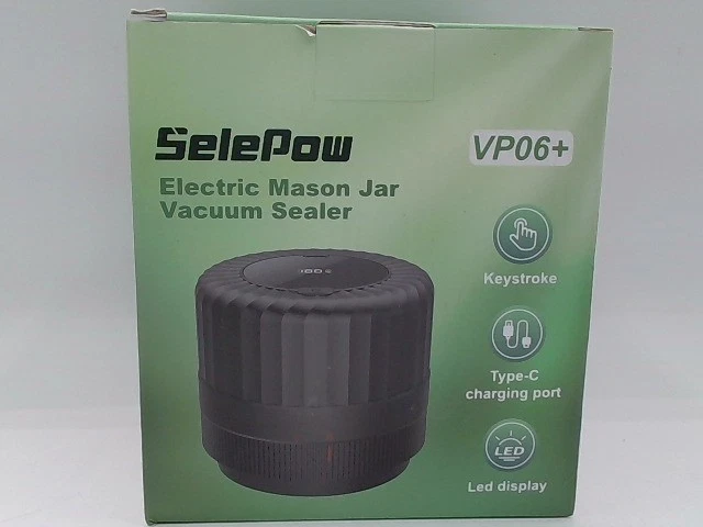 Electric Black Mason Jar Vacuum Sealer Kit For Food Storage Automatic Jar Sealer