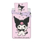 Kuromi Bedding Set Cotton Duvet Cover 140x200cm with 70x90cm