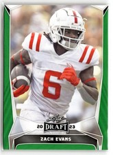 Zach Evans 2023 Leaf Draft Green Ole Miss Rebels #31