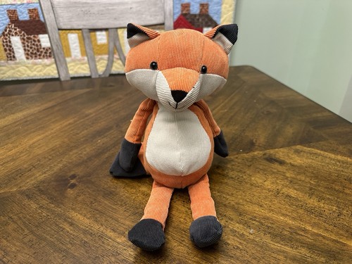 14" Manhattan Toy Folksy Foresters Fox Corduroy Bean Plush Stuffed Animal Toy