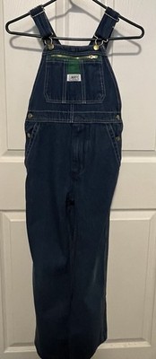 Liberty Youth Overalls Unisex 14R Dark Blue Denim Zip Pocket