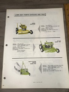 1963 Lawn boy mower Parts Catalog, 41 Pages Original Copy!