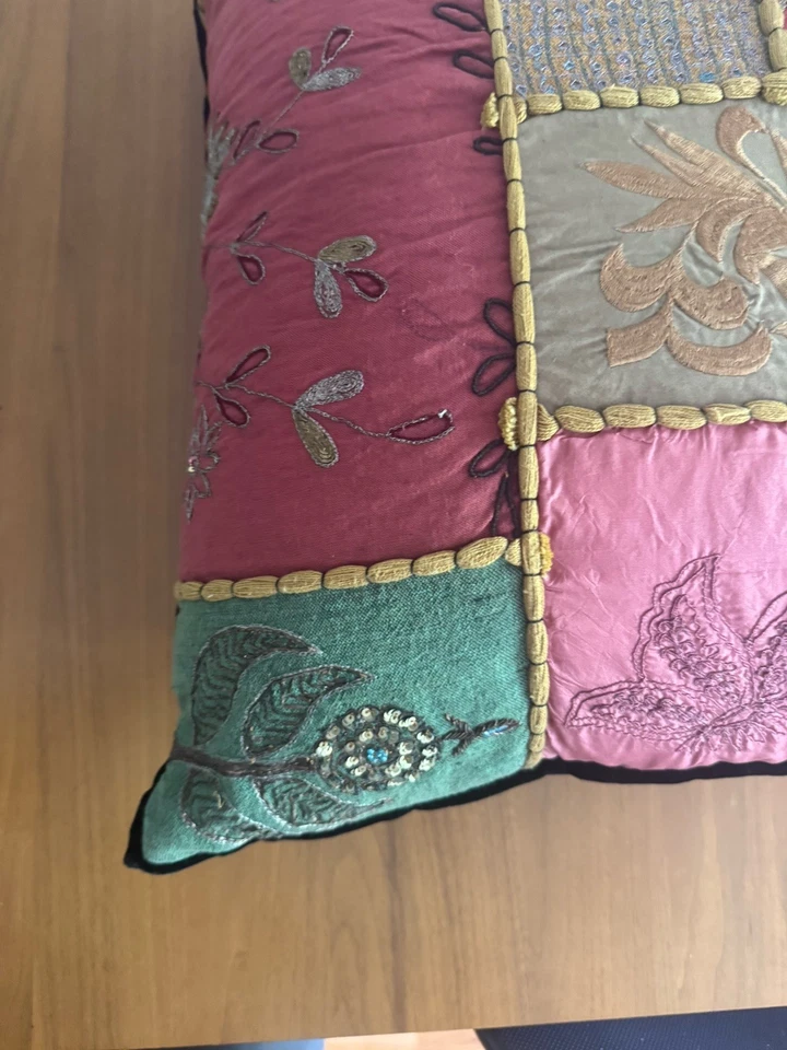 Ralph Lauren Pamela Pieced Quilt Throw Pillow ~ La Boheme Collection - Image 4 of 4