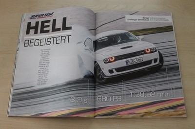 Auto Bild Sportscars 06/2015 Dodge Challenger SRT Hellcat mit 717PS im SUPERTEST