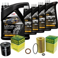 Inspektionspaket 9L Mannol Longlife 5W-30 FüR Mercedes W163 ML CDI W203 C 220