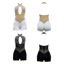 Womens Jumpsuit Outing Rompers Shows Bodysuit Cosplay Shiny Boyshorts Crossing
