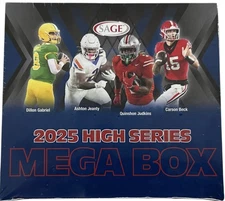 New 2025 Sage Football High Series Mega Box Factory Sealed Sports Card Box - New