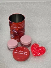 NCLA Beauty All Natural Lip Treatment Trio Set Peppermint Swirl Scrub & Balm
