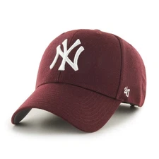47 New York Yankees MVP Cap - Dark Maroon - Adjustable MLB Baseball Hat