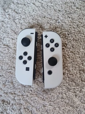 New Official Nintendo Switch Joy cons White Pair OLED Controllers Genuine
