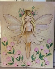 Beautiful Hand Pinted Acrylic Canvas - Fairy Painting On Canvas