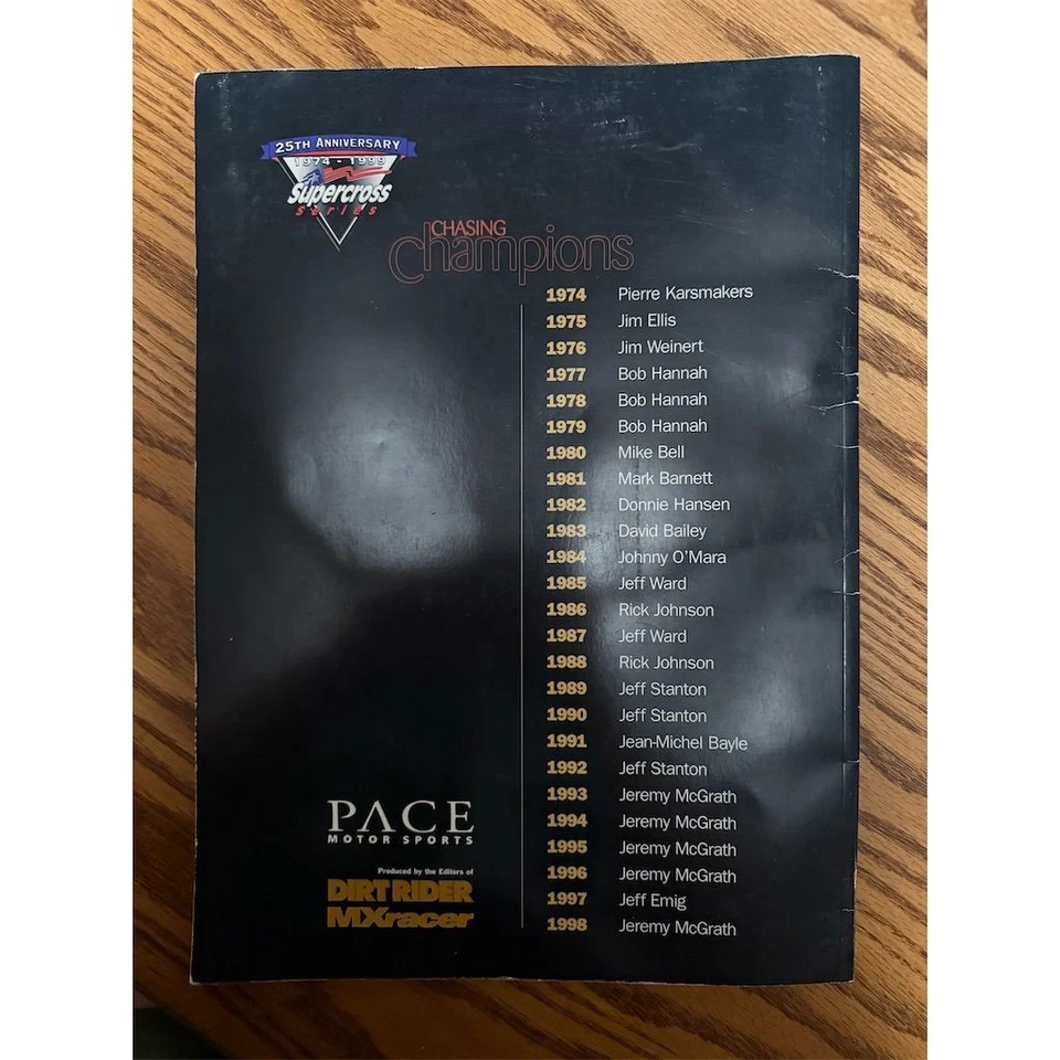 25th Anniversary Supercross Series Program 1974-1999 Mint Original - Image 2 of 3