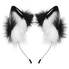 Handmade Faux Fur Fox Wolf Ears Headband Halloween Christmas Cosplay Party Co...