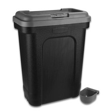 Grey Pet Food Storage Space Saving Durable Lightweight Stackable Food Container