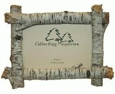 Rustic Birch Wood Log 4x6 Photo Frame Horizontal 