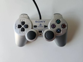 Silver Sony PlayStation 2 DUALSHOCK 2 Analog Controller - OEM WORKING TESTED