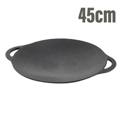 Sadzh Gusseisen Pfanne Ø 45 cm   Grillpfanne 450 mm für Feuer, Grill & Utschak