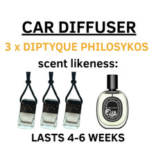 3 X DIPTYQU PHILOS,CAR DIFFUSER,air freshener, designer inspired,Ladies, Perfume