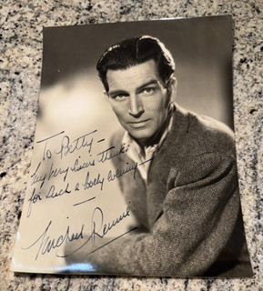 Vintage Signed Autograph Photo British Hollywood Actor Michael Rennie