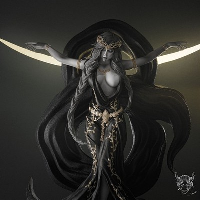 Queen Marika, Elden Ring, sexy Pin-Up, Figur, 3D Druck, Fan Art, Statue,UNBEMALT