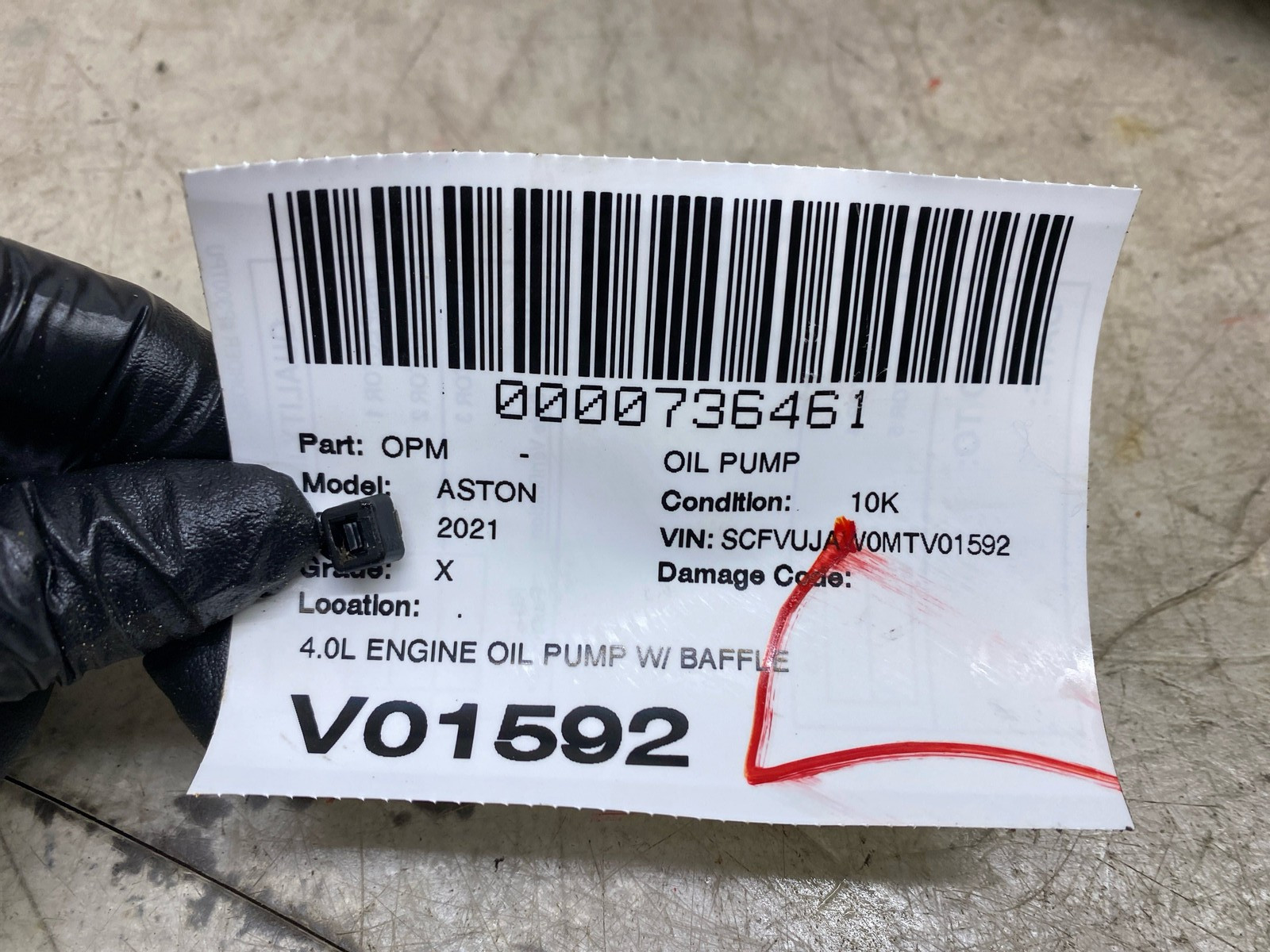 Aston Martin DBX 2020-2025 Oil pump P/N 2781810620