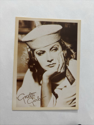 Greta Garbo Swedish-American Actress Autographed Photograph Retro Postcard