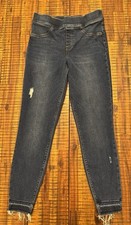 Spanx Raw Hem Skinny Jean Medium Distressed