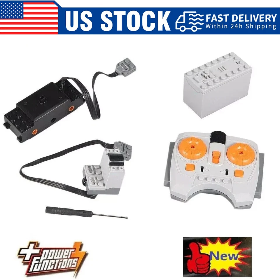 Funciones de alimentación 4 piezas Caja de batería Tren Motor IR Receptor controlado para juego Lego Foto 2 de 4