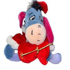6" Disney Winnie The Pooh Plush Bean Bag Santa Eeyore Christmas