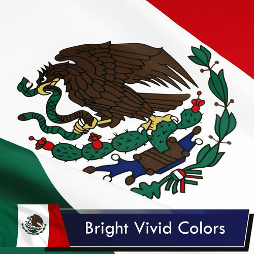 Bandera de México Poliéster Impreso 100D 3x5 Pies Bandera de México - Imagen 3 de 6