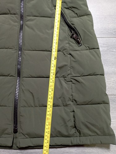Andrew Marc Quilted Puffer Coat Long Adult Womens Small Green Winter - Picture 5 of 6
