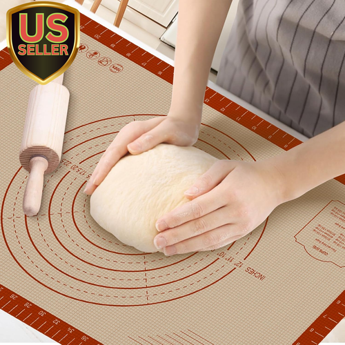 Silicone Baking Mat, 0.7Mm Extra Thick 24" X 16" Large Non Stick Pastry Dough...