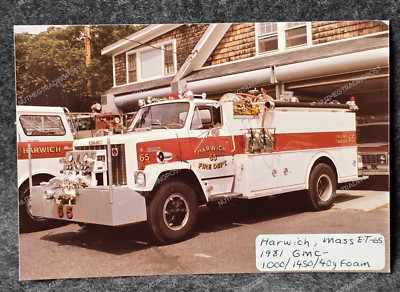 VTG Fire Truck Emergency Response Photo 1981 GMC BRIGADIER TANKER HARWICK, MA
