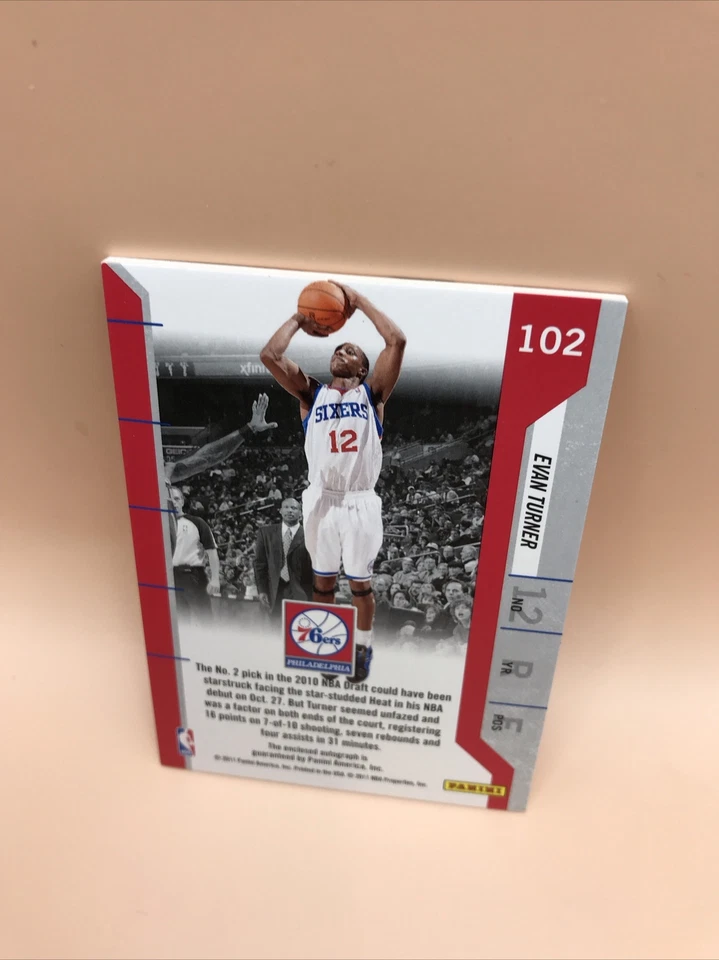 EVAN TURNER 2010-11 Playoff Contenders Rookie Ticket Patch Auto - Image 2 of 2