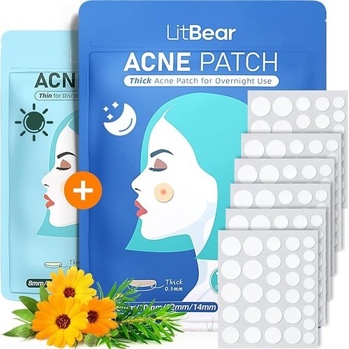 Acne Pimple Patches- Day and Night 4 Sizes 180 Dots Thin & Thick - Picture 7 of 7