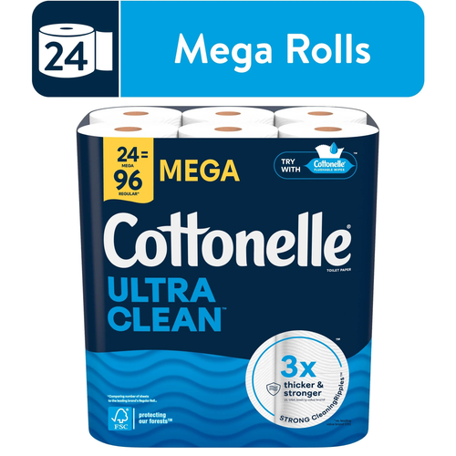 Ultra Clean Toilettenpapier, starke Toilettenpapier, 24 Mega Rollen - Bild 11 von 12