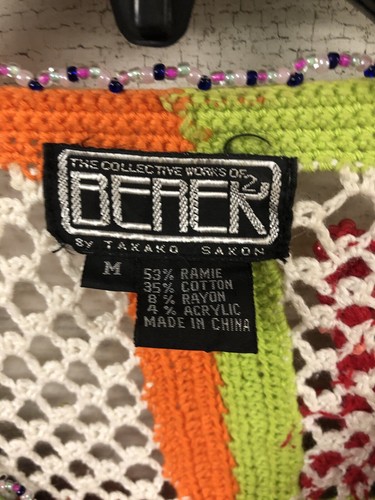 Vintage Berek Strickjacke Pullover M Häkel Fischer Indie Meerjungfrau Boho Festival OOAK - Bild 3 von 13