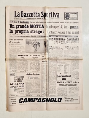 Gazzetta Dello Sport - 16 Novembre 1969 - Cagliari Fiorentina - Apollo 12 - Original