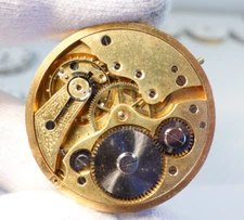 SWISS MADE POCKET WATCH MOVEMENT - WORKING - 43.18mm - DENNISON - 15 JEWELS