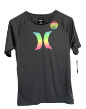 Spring/Summer Hurley Boy's Size L 12-13Years Swim Shirt UPF50 H20 Dri Fit Gray