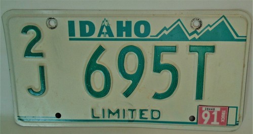 Vintage 1991 Idaho Nummernschild limitierte geprägte Zahlen berühmte Kartoffeln 2J 695T - Bild 6 von 7
