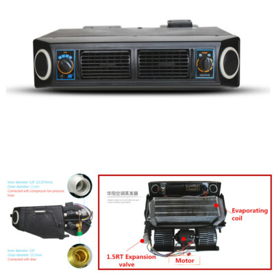Universal 1X 12V Underdash Evaporator Compressor Air Conditioner 3 Speed For Car